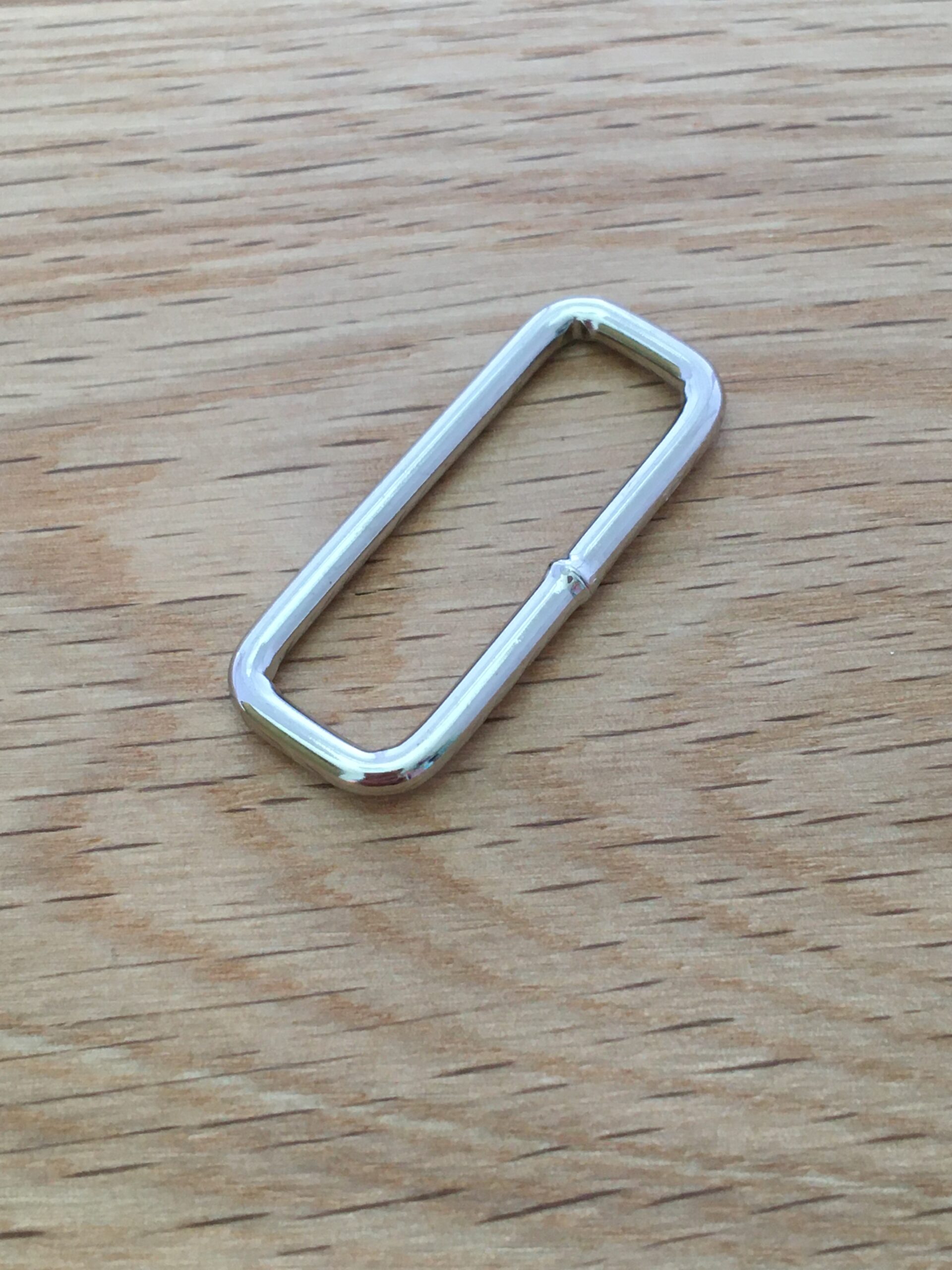 Nickel plated welded rectangle loops 16mm 20mm 25mm 32mm 38mm 51mm loop rings 51mm 5/8" 3/4" 1" 1.1/4" 1.1/2" 2"